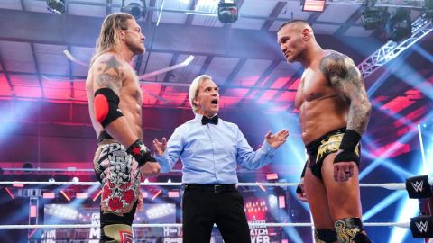 Edge and Randy Orton caught on the camera in the WWE ring.